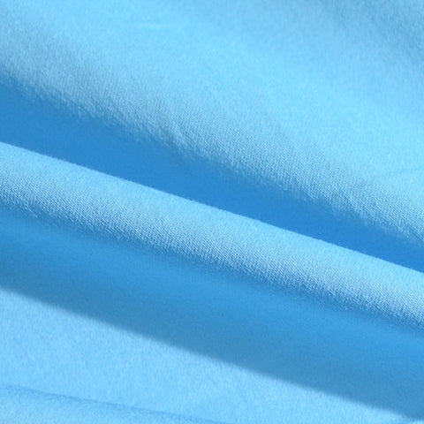 Cotton Stretch Sateen Fabric, 190 gsm, 147 cm — Blue