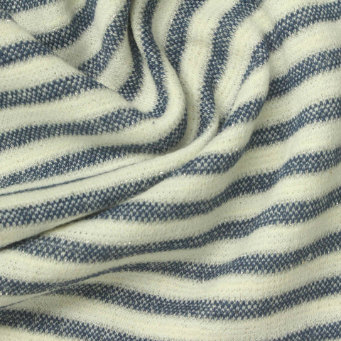 Cream Stripes Bouclé, Cotton-Poly