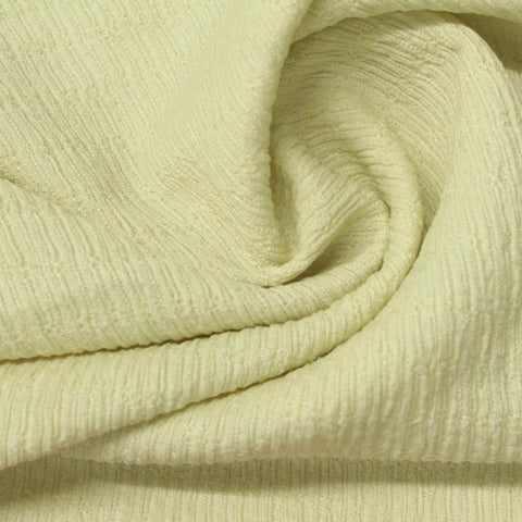 Light Yellow Vertical-Stripe Crepe, Polyester