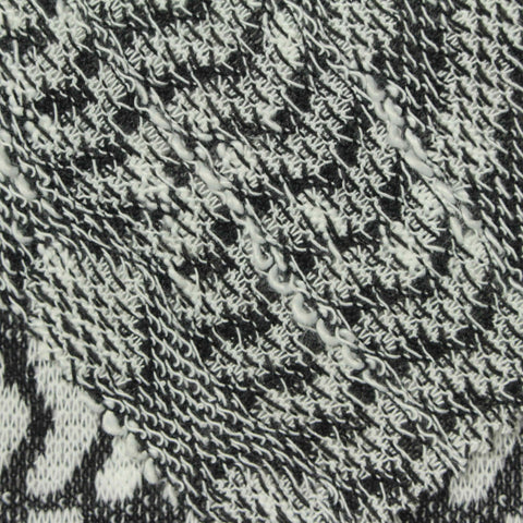 Black Zigzag Chunky Knit, Polyester, 205 gsm