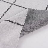 Black Grid Interlock Knit, Polyester — photo 2