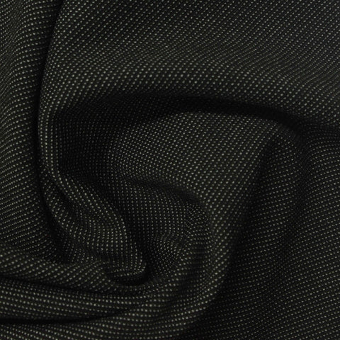Black Marl Interlock Knit, Poly-Viscose, 320 gsm