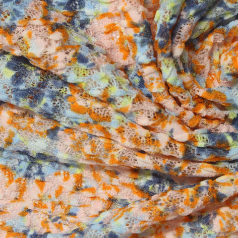 Orange Abstract Lace, Nylon