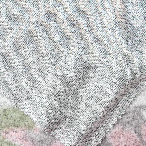 Grey Camo Rib Knit, Viscose-Poly