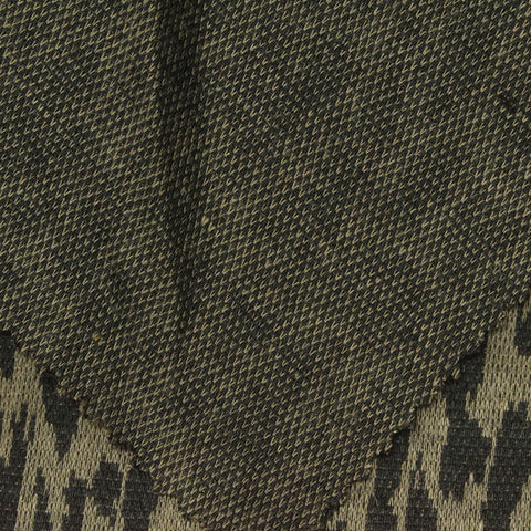 Dark Grey Leopard Interlock Knit, Polyester, 200 gsm