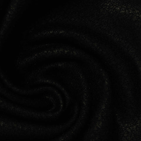 Polyester Viscose Stretch Ponte Knit Fabric, 321 gsm, 147 cm — Black