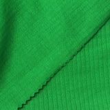 Cotton Modal Stretch Rib Knit Fabric, 174 gsm, 148 cm — Green — photo 2
