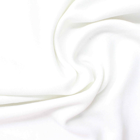 100% Nylon Ponte Knit Fabric, 320 gsm, 155 cm — White