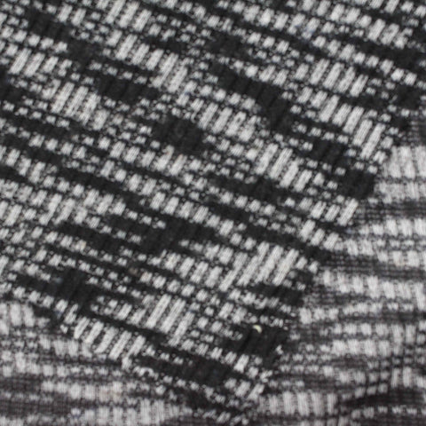 Black Heathered-Marl Rib Knit, Polyester, 188 gsm