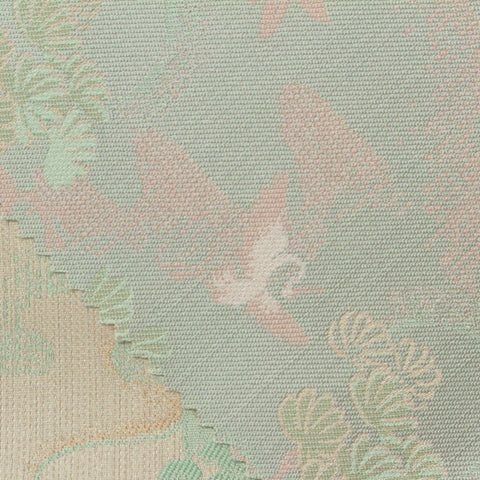 Pastel Pink Floral Jacquard, Polyester