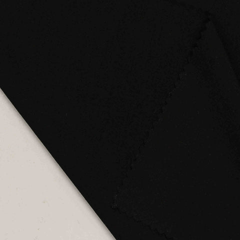 Polyester Stretch Knit Fabric, 210 gsm, 155 cm — Black