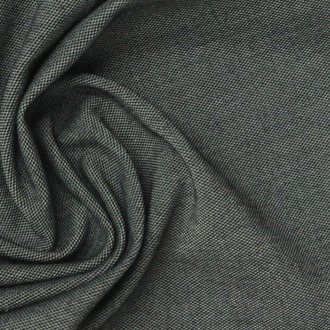 Dark Grey Marl Piqué Knit, Poly-Cotton, 235 gsm