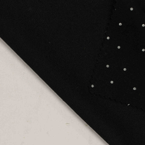 White Dots Interlock Knit, Poly-Viscose