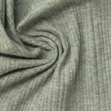 Light Grey Marl Rib Knit, Cotton — photo 2