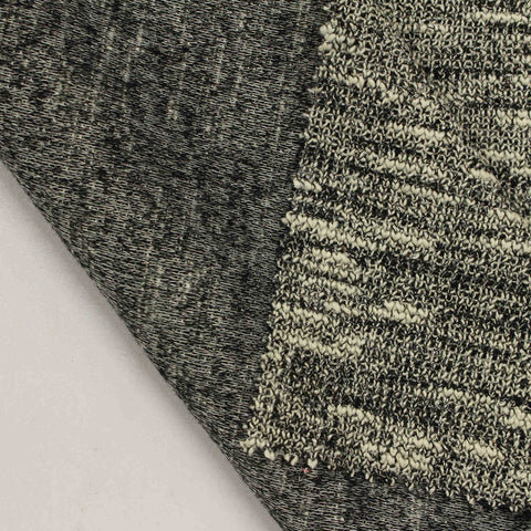 Black Marl Chunky Knit, Poly-Cotton, 433 gsm