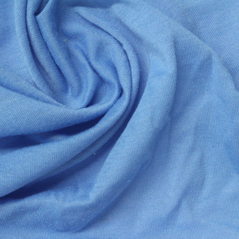 Cotton Polyester Jersey Knit Fabric, 150 gsm, 175 cm — Blue, ref EF-261049