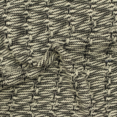 Jacquard Cotton Polyester Chunky Knit Fabric, 285 gsm, 155 cm — Multi