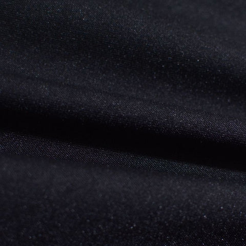 100% Polyester Interlock Knit Fabric, 250 gsm, 155 cm — Black