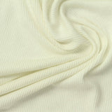 Viscose Stretch Rib Knit Fabric, 230 gsm, 135 cm — White — photo 2