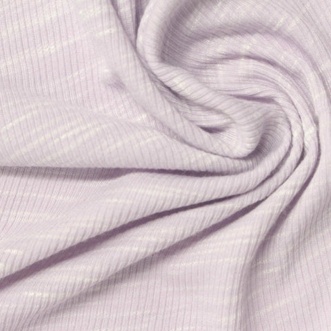 Light Purple Marl Rib Knit, Polyester