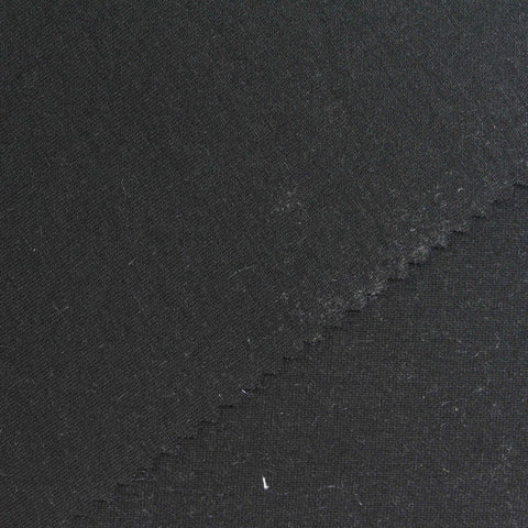 Scuba Knit Fabric, 390 gsm, 160 cm — Black, ref EF-267683