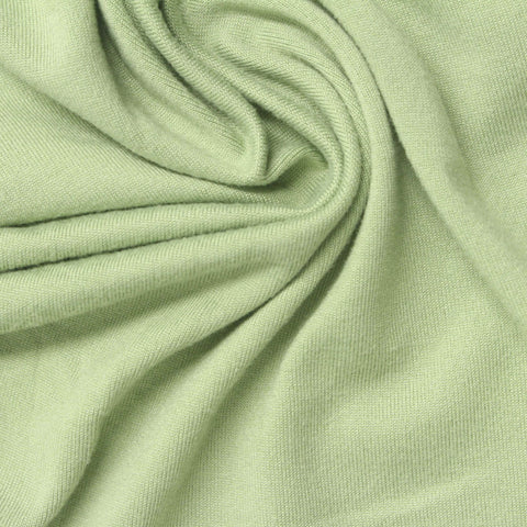 Brushed Polyester Stretch Milk Silk Knit Fabric, 195 gsm, 160 cm — Green