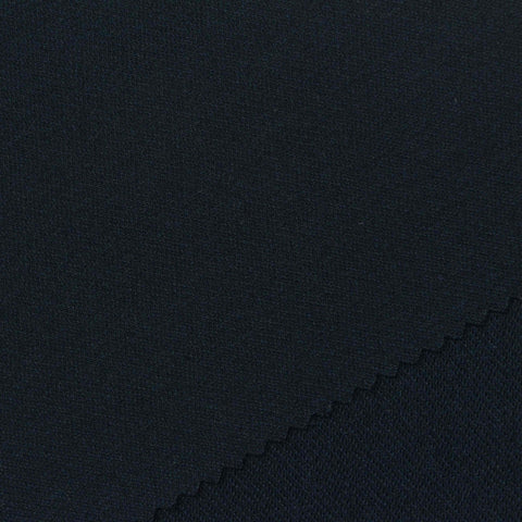Polyester Viscose Stretch Twill Fabric, 290 gsm, 145 cm — Navy