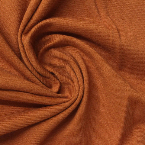 Cotton Polyester Jersey Knit Fabric, 150 gsm, 170 cm — Brown