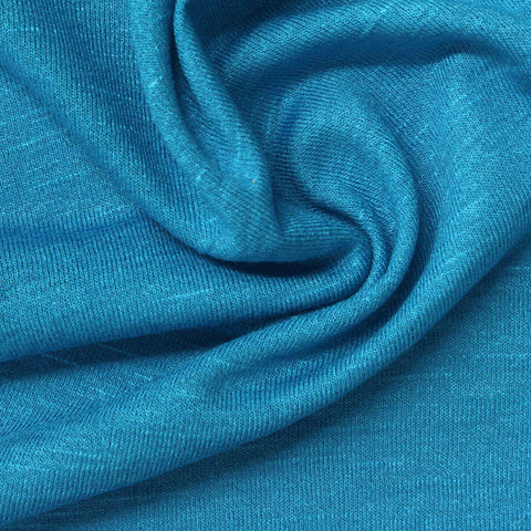 Heathered Blue Marl Jersey Knit, Viscose