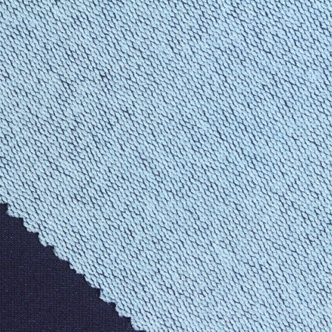 Navy Heather French Terry, Cotton-Poly