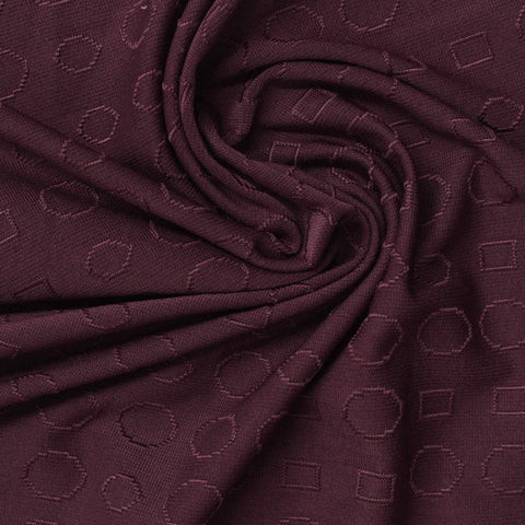 Purple Geometric-Circle Pointelle Knit, Polyester