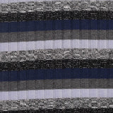 Navy Horizontal-Stripe Rib Knit, Polyester — texture