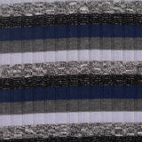 Navy Horizontal-Stripe Rib Knit, Polyester