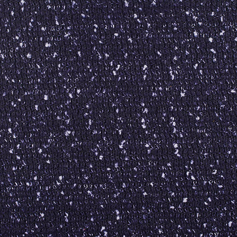 Dark Blue Marl Chunky Knit, Poly-Cotton, 441 gsm