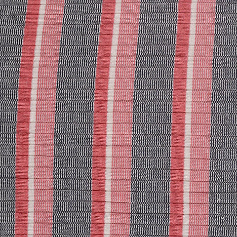 Dark Blue Vertical-Stripe Rib Knit, Cotton