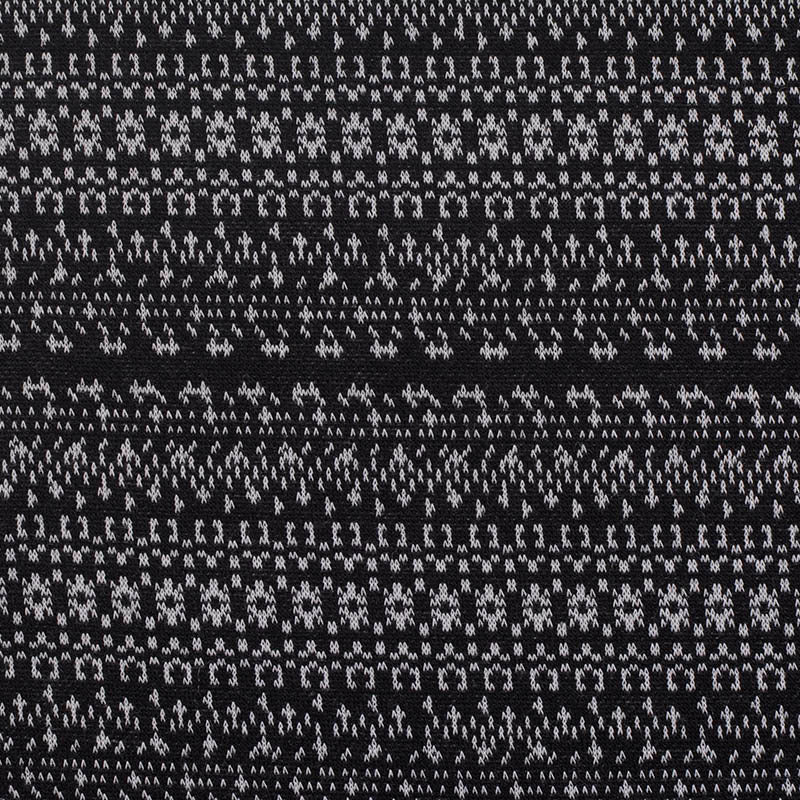 Black Bands Interlock Knit, Polyester, 230 gsm