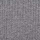 Viscose Acrylic Stretch Rib Knit Fabric, 161 gsm — Grey