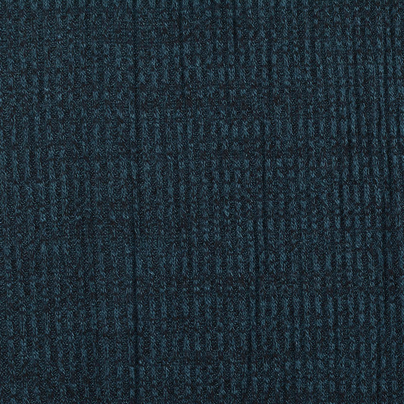 Dark Teal Marl Rib Knit, Poly-Viscose