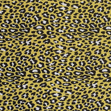 Yellow Leopard Jersey Knit, Viscose — texture