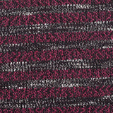 Magenta Horizontal-Stripe Chunky Knit, Polyester — texture