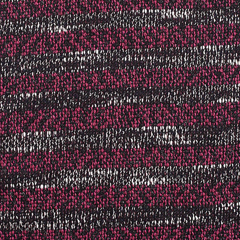 Magenta Horizontal-Stripe Chunky Knit, Polyester, 350 gsm