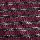 Magenta Horizontal-Stripe Chunky Knit, Polyester