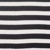 Black Horizontal-Stripe Jersey Knit, Poly-Viscose