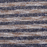 Dark Blue Horizontal-Stripe Chunky Knit, Poly-Viscose