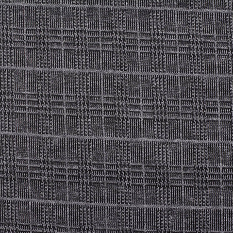 Grey Check Interlock Knit, Polyester, 276 gsm