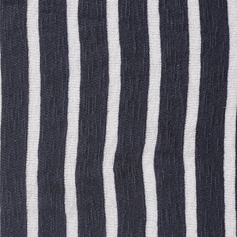 Charcoal Vertical-Stripe Rib Knit, Cotton-Poly