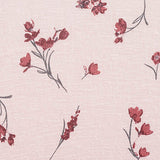 Red Floral Interlock Knit, Polyester — texture