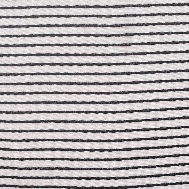 Black Horizontal-Stripe Jersey Knit, Viscose, 187 gsm, ref EF-201652