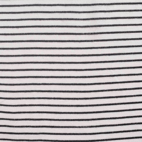 Black Horizontal-Stripe Jersey Knit, Viscose, 187 gsm, ref EF-201652