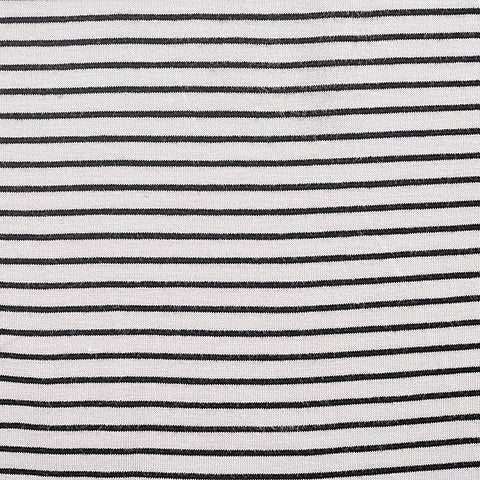 Black Horizontal-Stripe Jersey Knit, Viscose, 187 gsm, ref EF-201652